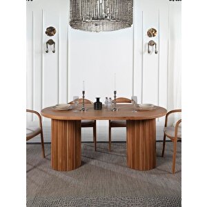 Sierra İskandinav Oval Ahşap Bohem Masa 90x180