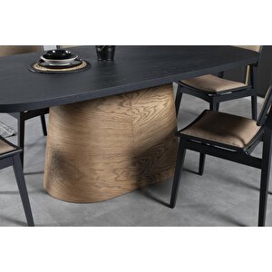 Barocco İtalyan Still Oval Ahşap Yemek Masası 100x200