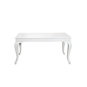 Lignos Oymalı Açılır Yemek Masası 90x140 Beyaz