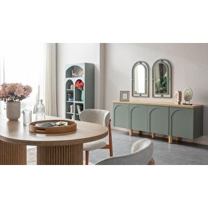 Alva Bohem Natural Ahşap Masa Sandalye Takımı 80x180 Natural