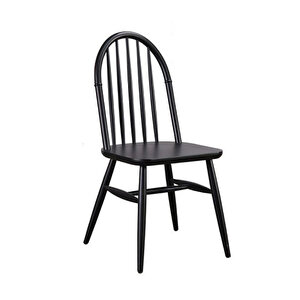 Rustica Classic Ahşap Yemek Sandalyesi Siyah