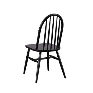 Rustica Classic Ahşap Yemek Sandalyesi Siyah