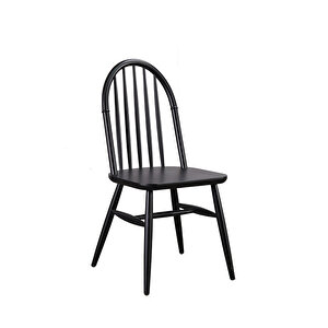 Rustica Classic Ahşap Yemek Sandalyesi Siyah