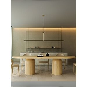 Majestica İtalyan Still Ahşap Yemek Masası 90x200 Natural
