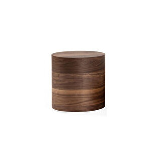 Walnut Ahşap Yan Sehpa Ceviz