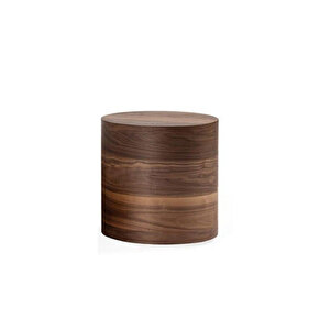 Walnut Ahşap Yan Sehpa Ceviz
