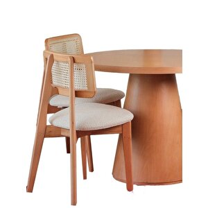 Pissa Natural Ahşap Yemek Masası 100x100