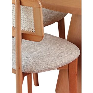 Pissa Natural Ahşap Yemek Masası 100x100