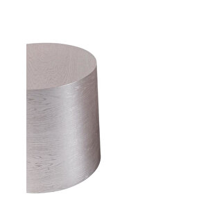 Walnut Ahşap Yan Sehpa Silver