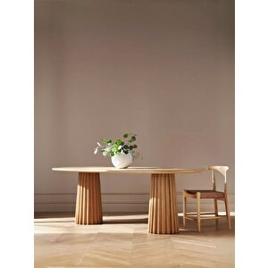 Luzara Bohem Ahşap Yemek Masası 90x180 Natural