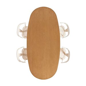 Luzara Bohem Ahşap Yemek Masası 90x180 Natural