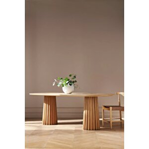 Luzara Bohem Ahşap Yemek Masası 90x180