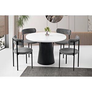 Milas Natural Ahşap Bohem Yemek Masası 110x110