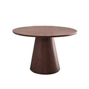 Hemera Ceviz Ahşap Yemek Masası 120x120 Ceviz-Ceviz