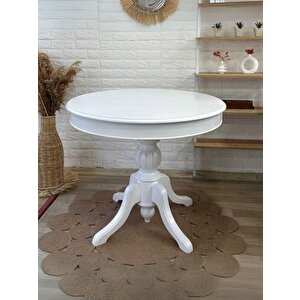 Montclair Baba Ayak Sabit Masa 80x80 Beyaz