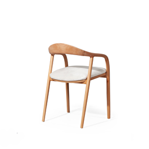 Kleopatra İskandinav Natural Ahşap Masa Sandalye Takımı 90x90