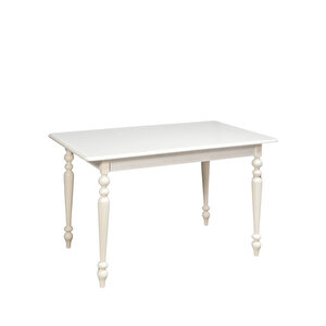 Antik Açılır Yemek Masası 90x140 Beyaz