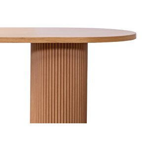 Soleil İskandinav Oval Natural Ahşap Bohem Masa 80x170