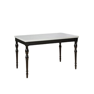 Antik Açılır Yemek Masası 90x140 Siyah-Beyaz