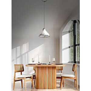 Manas İskandinav Natural Ahşap Masa Sandalye Takımı 90x130 Natural