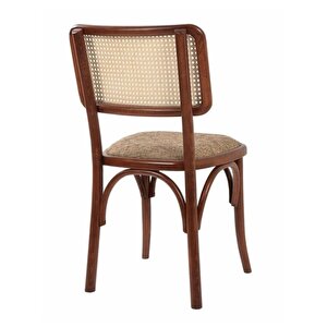 Sofa Hasırlı Ahşap İskandinav Sandalye Ceviz