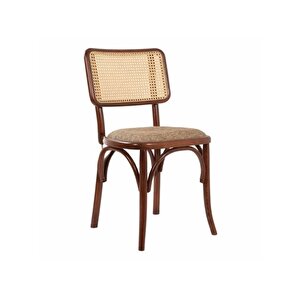 Sofa Hasırlı Ahşap İskandinav Sandalye Ceviz