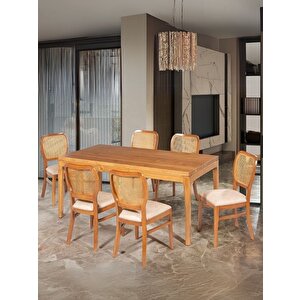 Verano Hazeranlı Ahşap Sandalye Natural