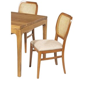 Verano Hazeranlı Ahşap Sandalye Natural