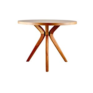 Posedion Natural Ahşap Masa Sandalye Takımı 110x110