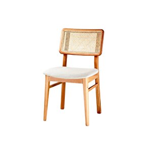 Santorini Natural Ahşap Masa Sandalye Takımı 100x100