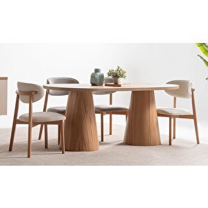 Nivara Bohem Ahşap Yemek Masası 90x170 Natural