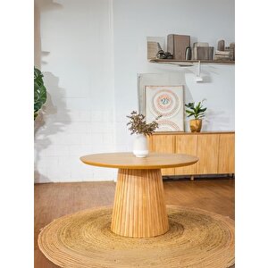 Mistral İskandinav Doğal Ahşap Mutfak Masası 120x120 Natural