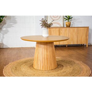 Mistral İskandinav Doğal Ahşap Mutfak Masası 120x120