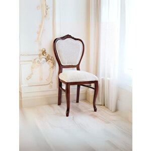 Versailes Klasik Ahşap İşlemeli Sandalye Ceviz