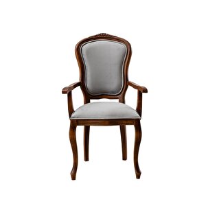 Victoria Kolçaklı Ahşap Oymalı Country Sandalye