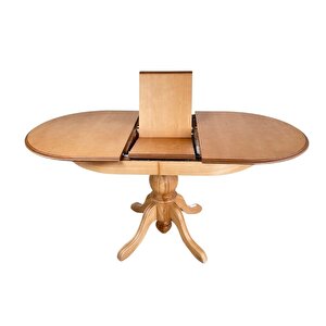 Rika Baba Ayak Oval Açılır Masa 80x120 Natural