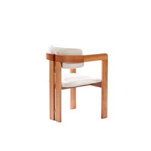 Norac İskandinav Natural Ahşap Masa Sandalye Takımı 100x100