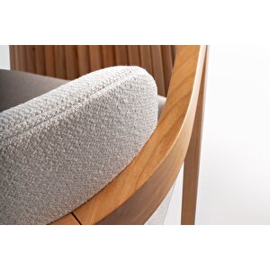 Norac İskandinav Natural Ahşap Masa Sandalye Takımı 100x100