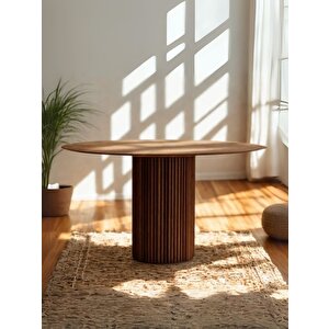 Breeze Yuvarlak Ahşap Bohem Masa 120x120