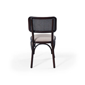 Sofa Hazeranlı Ahşap İskandinav Sandalye Siyah-Beyaz