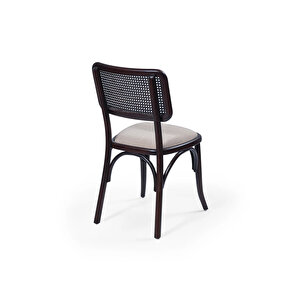 Sofa Hazeranlı Ahşap İskandinav Sandalye Siyah-Beyaz