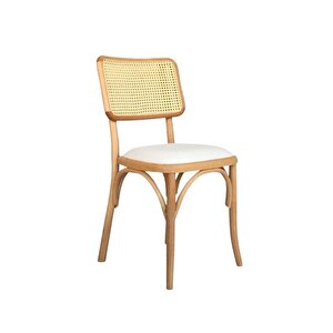 Sofa Hazeranlı Ahşap İskandinav Sandalye Natural