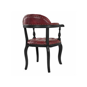 Majesta Kapitoneli Classic Sandalye Siyah - Bordo