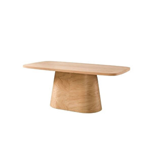 Barocco İtalyan Still Oval Ahşap Yemek Masası 100x190 Natural