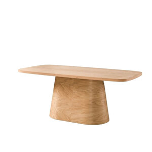Barocco İtalyan Still Oval Ahşap Yemek Masası 100x190 Natural