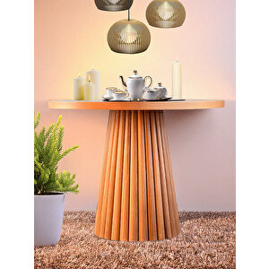 Acantus Natural Ahşap Yemek Masası 110x110 Natural