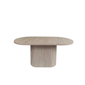 Lucca Oval Traverten Masa, 90x170 Traverten