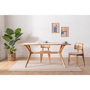 Bosco Pergel Ahşap Mutfak Masası 90x180 Natural