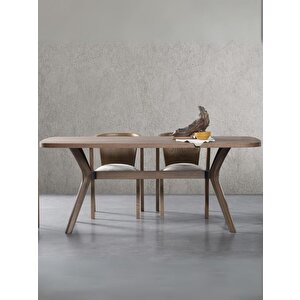 Bosco Pahlı Ahşap Mutfak Masası 100x180 Ceviz