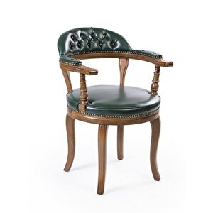 Majesta Classic Ahşap Sandalye Yesil Natürel